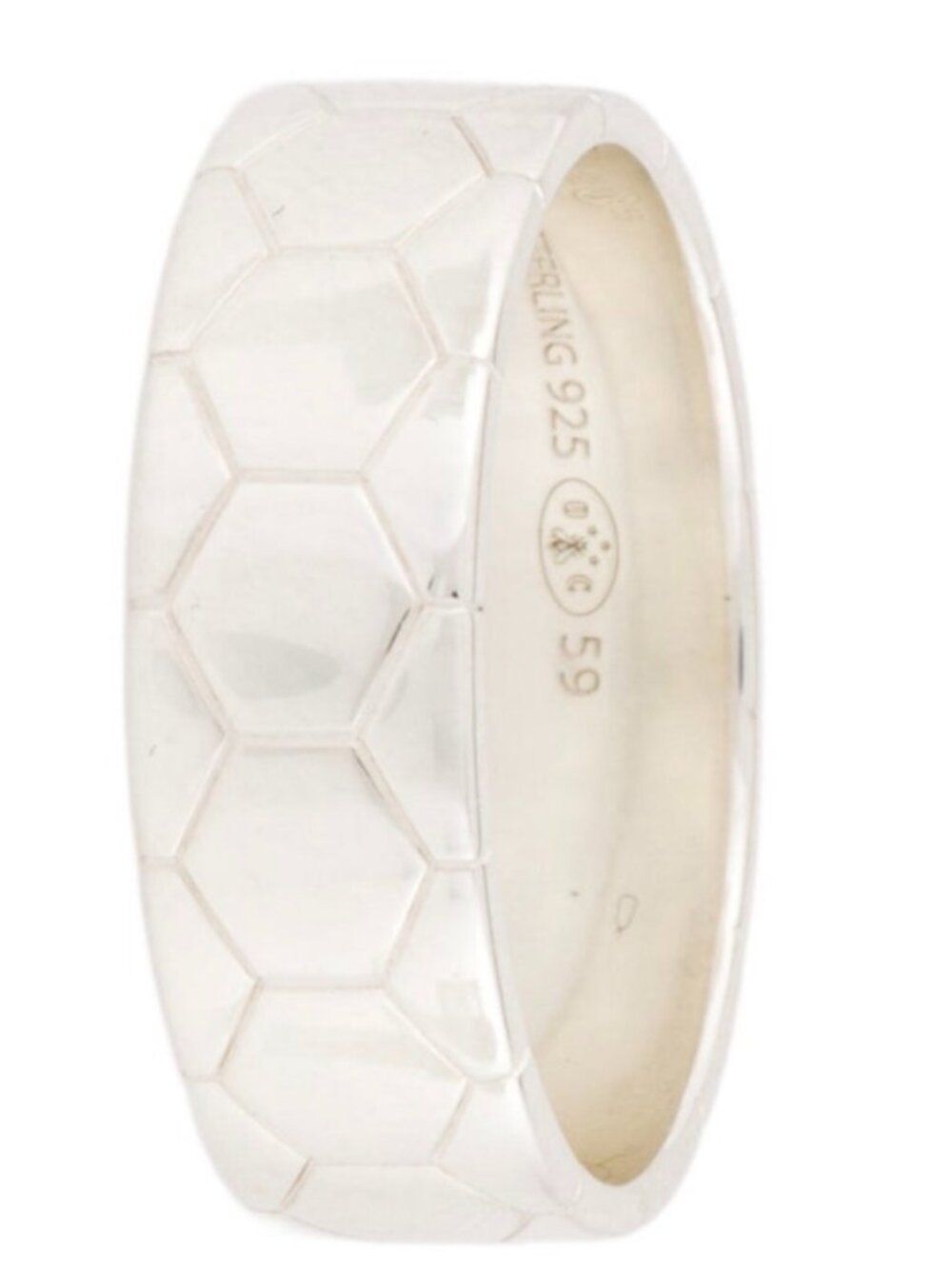 CHRISTOFLE STERLING SILVER 925 CDOE ROYALE BAND RING - Picture 6 of 10
